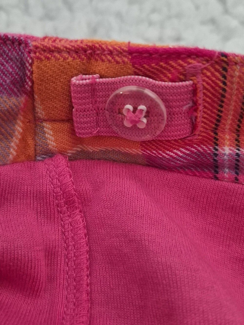 Gymboree Plaid Pleated Skort Girls 7 Orange Pink School Classic Preppy NEW